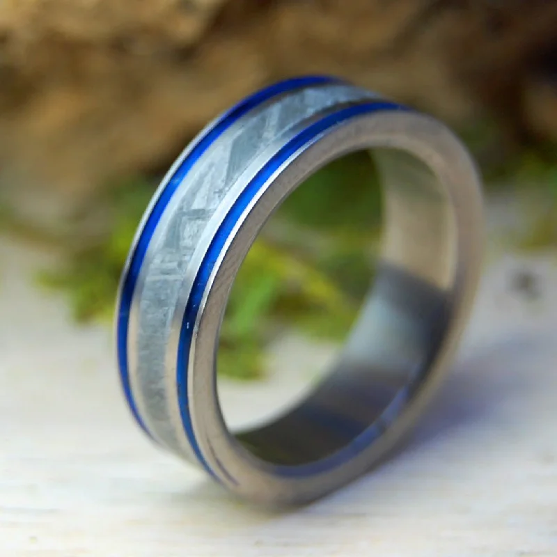 Men's waterproof rings for water - based activitiesIntergalactic Fantastic | Men's Meteorite & Titanium Wedding Ring