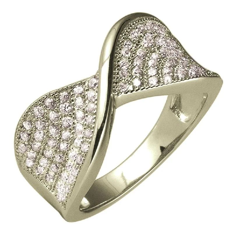 Vintage - Inspired Filigree - Design Women's Rings in Sterling SilverPave Twist Rose Gold Ring