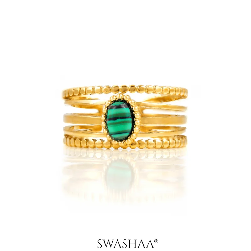 Enamel - Coated Women's Rings in Bright, Bold ColorsMaro 18K Gold Plated Ring