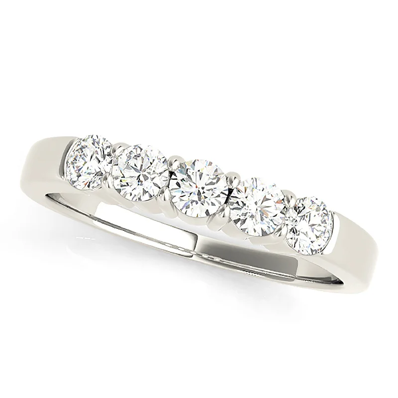 1.25 ctw. Round Diamond Wedding Band 5 Stone Anniversary Ring