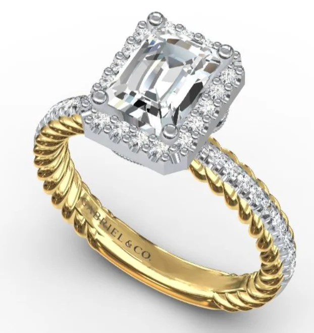 Men's Black Onyx Engagement Rings Set in Titanium for a Modern and Bold Look14K Yellow & White Gold 0.37cttw SI2 GH Diamond Eng Ring with 1.50ct VS2 H Emerald Cut Diamond Center
