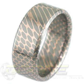 Titanium Rings with a Sound - Emitting Charm for a Unique AccessorySuperConductor Flat with Bevels Ring in 8mm Width