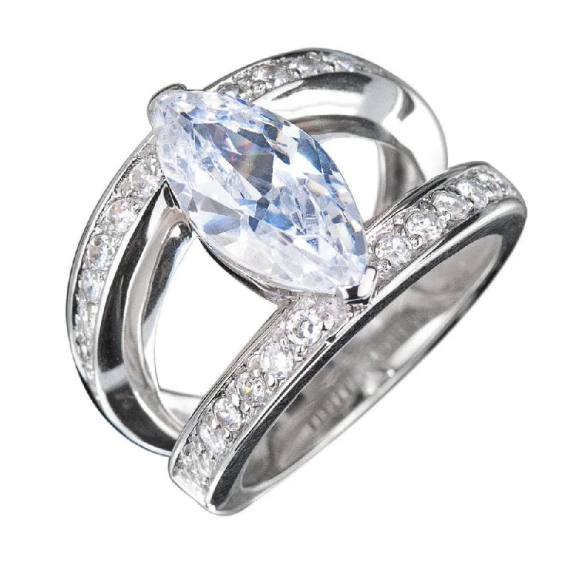 Diamond - Encrusted Women's Rings for Special Occasions in 18K GoldMarquise Strata Ring