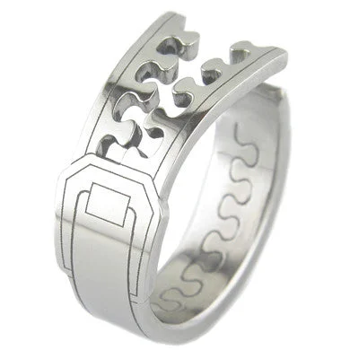 Titanium Rings with a Cross - Embossed Design for a Spiritual TouchBoone Titanium Ring - Zipper