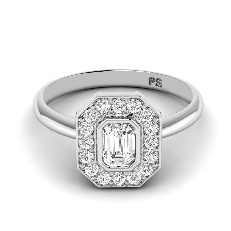 Men's Black Onyx Engagement Rings Set in Titanium for a Modern and Bold Look0.70-1.85 CT Round & Emerald Cut Diamonds - Engagement Ring