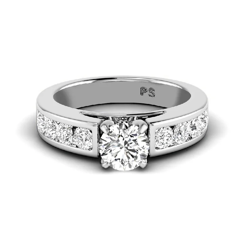 Men's Ruby Engagement Rings in Rose Gold with a Solitaire Design for a Romantic Gesture0.95-3.45 CT Round Cut Lab Grown Diamonds - Engagement Ring
