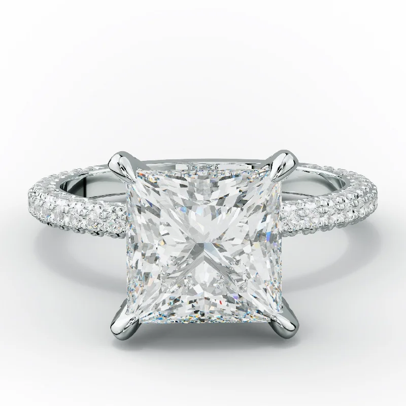 Men's Citrine Engagement Rings in Stainless Steel with a Stackable Band DesignSofia Princess Cut Diamond Engagement Ring