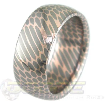 Titanium Rings with a LED - Embedded Feature for a High - Tech LookSuperConductor Dome Ring in 9mm Width