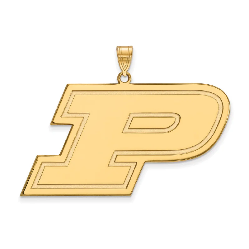 Hypoallergenic Stainless Steel Dog Tag Pendant Necklace for Active Men10k Yellow Gold Purdue XL Initial P Pendant