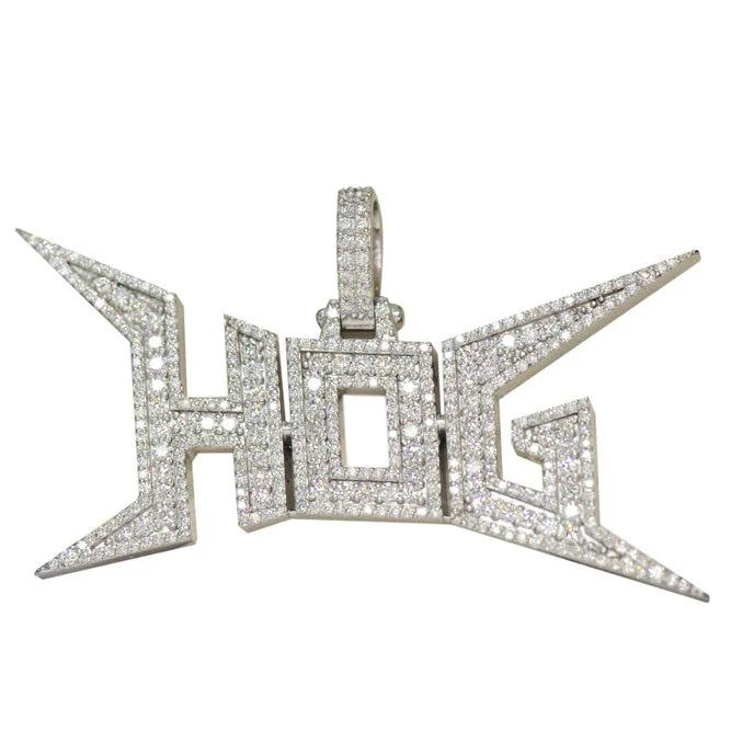 CUSTOM DIAMOND HOG LOGO PENDANT